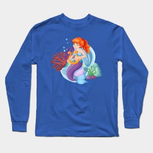 Mermaid Cartoon Long Sleeve T-Shirt